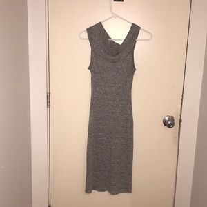 Grey sweater knit dress